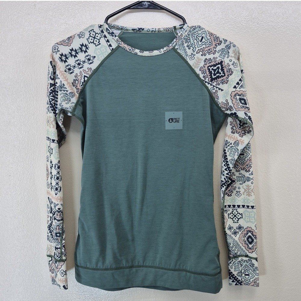 Picture Organic Clothing Top Womens XS Sage Green Base‎ Layer